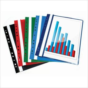   Gyorsfűző csomag, lefűzhető, PP, A4, VICTORIA, 5 választható szín, 20 db/csomag